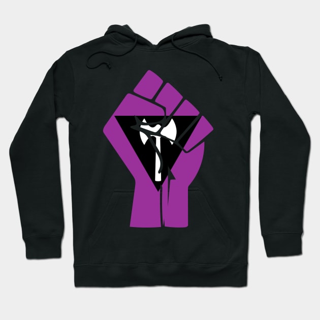 Black Lives Matter Fist Labrys Lesbian Flag LGBT Hoodie by aaallsmiles